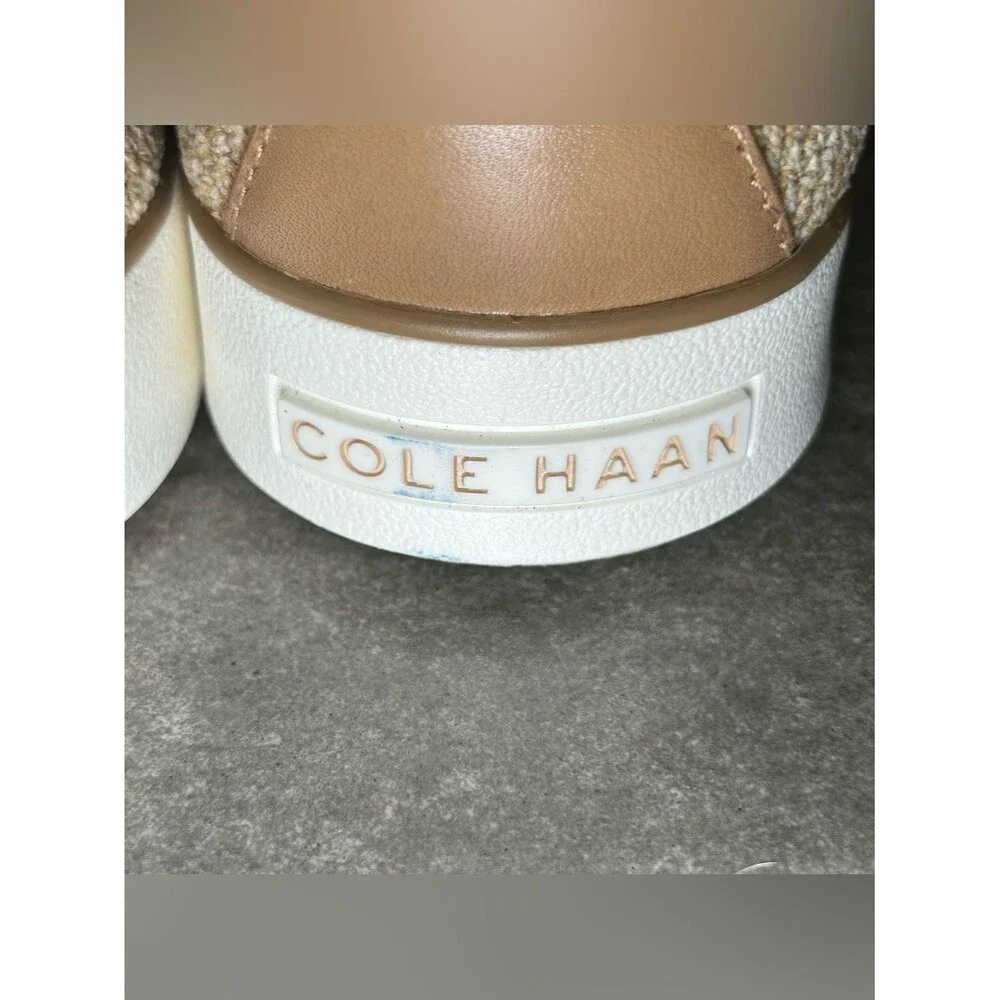 NEW Cole Haan Nantucket Neutral Knit Slip On Ankle Boots Women’s Shoe Size 6.5 B